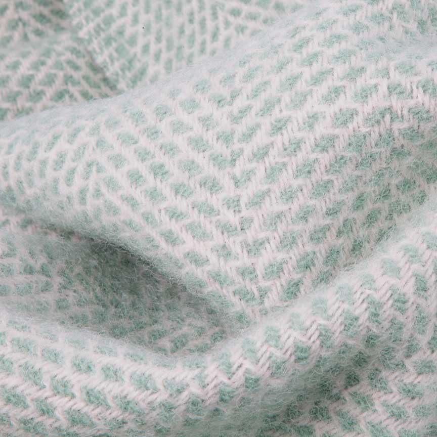 Evening Tales - Pure New Wool Blanket - Fluffy - Mint Blue - Heating & Plumbing London - Throw