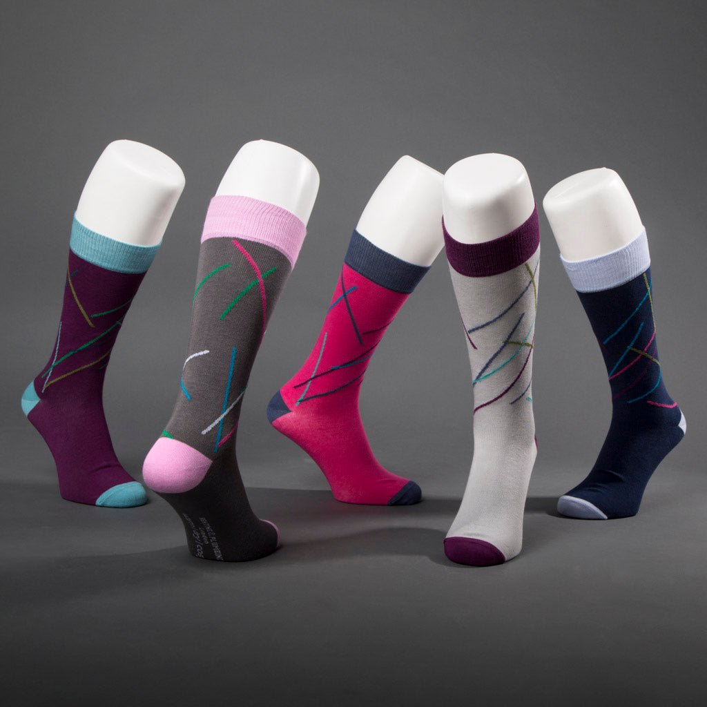 Eye Candy dress socks / Dark blue - Heating & Plumbing London - Dress Socks