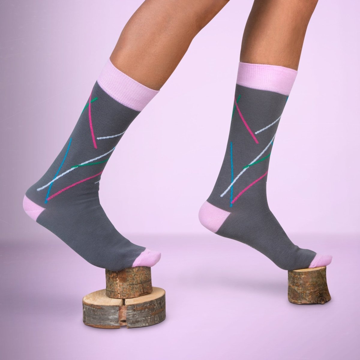 Eye Candy dress socks / Dark grey - Heating & Plumbing London - Dress Socks