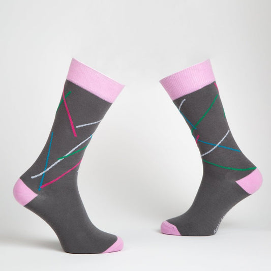 Eye Candy dress socks / Dark grey - Heating & Plumbing London - Dress Socks