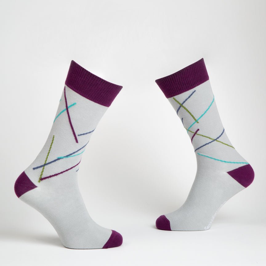 Eye Candy dress socks / Light grey - Heating & Plumbing London - Dress Socks