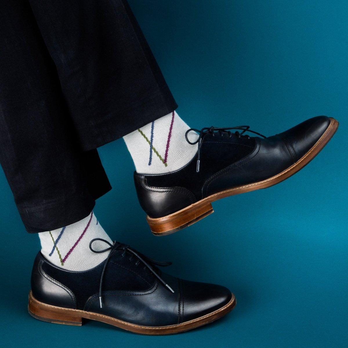 Eye Candy dress socks / Light grey - Heating & Plumbing London - Dress Socks