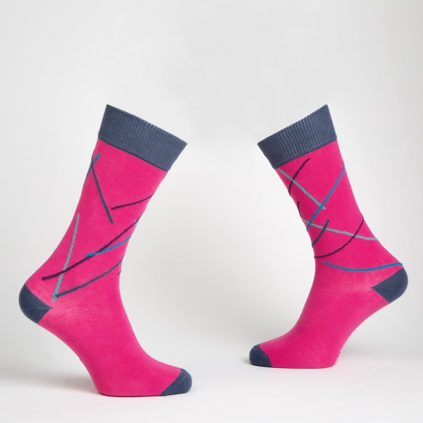 Eye Candy dress socks / Pink - Heating & Plumbing London - Dress Socks