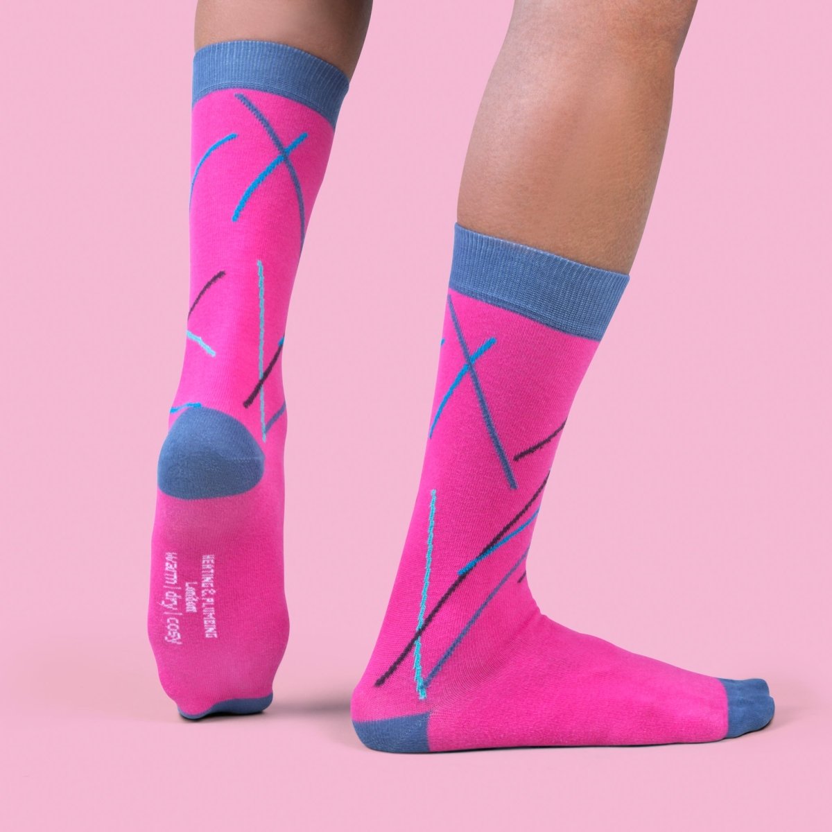 Eye Candy dress socks / Pink - Heating & Plumbing London - Dress Socks