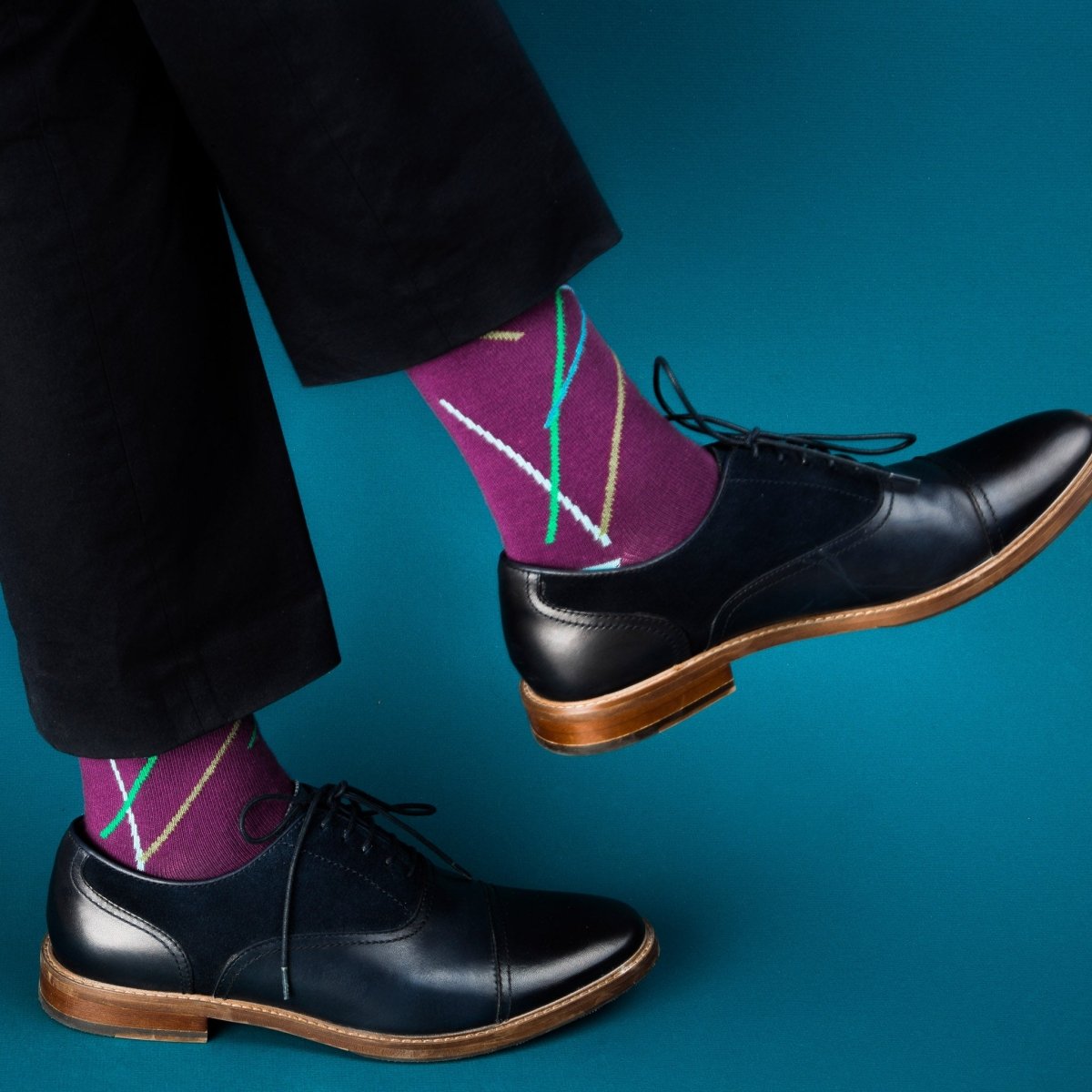 Eye Candy dress socks / Purple - Heating & Plumbing London - Dress Socks