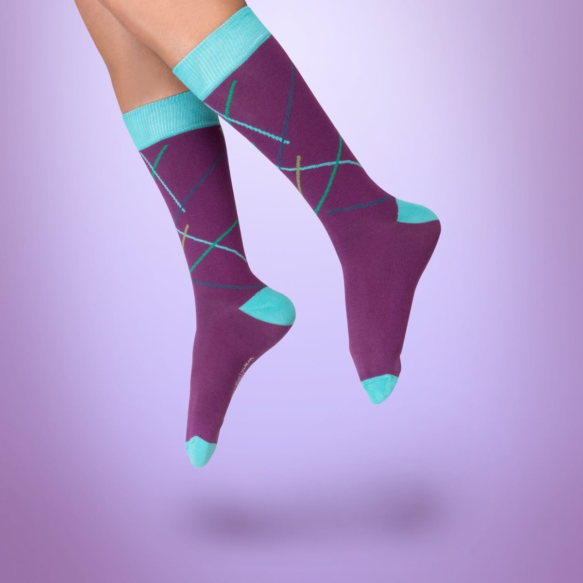 Eye Candy dress socks / Purple - Heating & Plumbing London - Dress Socks