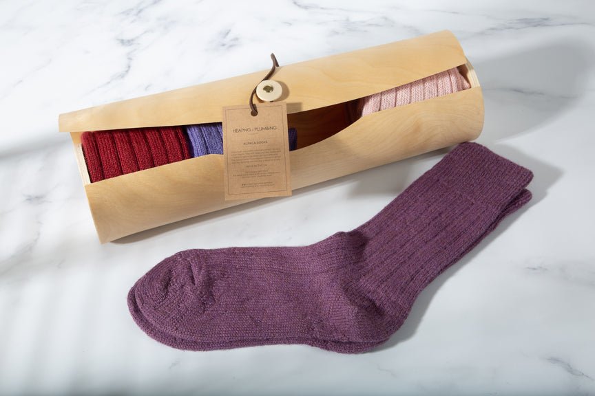 Gift set of 4 luxury lounge socks in alpaca - Heating & Plumbing London - Alpaca Bed Socks