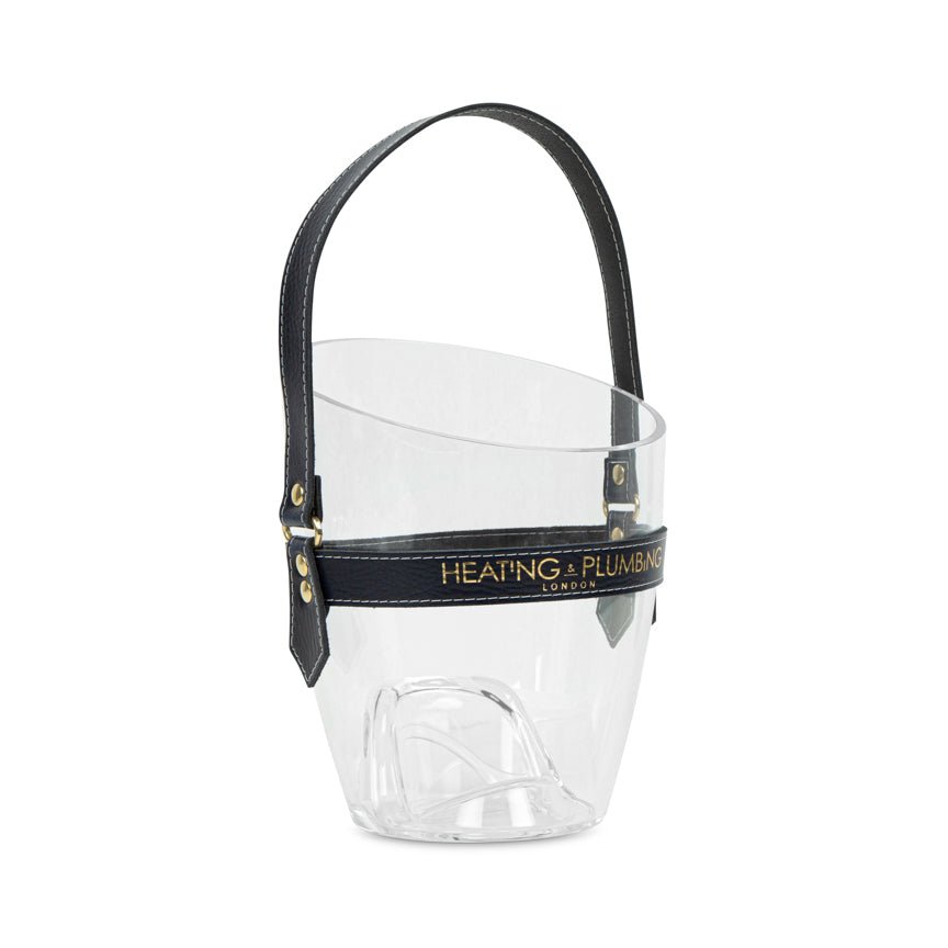 "Happy Go Sparkly" Champagne Bucket - Navy Leather Strap - Heating & Plumbing London - 