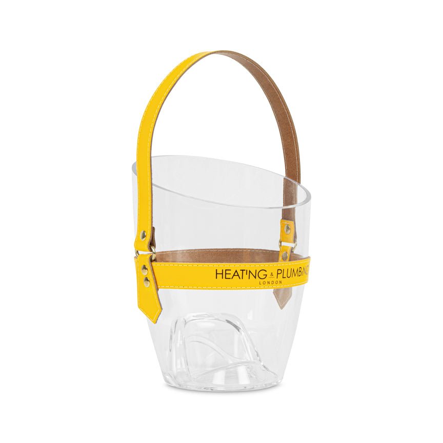 "Happy Go Sparkly" Champagne Bucket - Yellow Leather Strap - Heating & Plumbing London - 