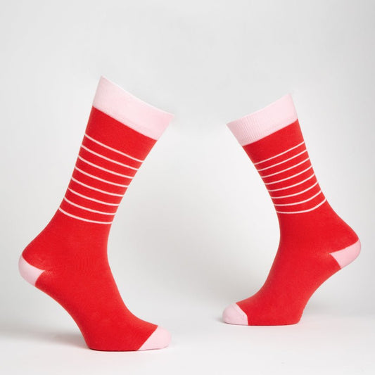 Hello Sailor! dress socks / Red & Pink - Heating & Plumbing London - Dress Socks