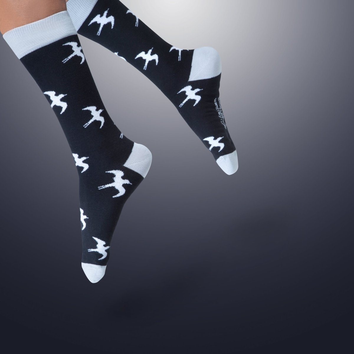 High Flying dress socks / Black & White - Heating & Plumbing London - Dress Socks