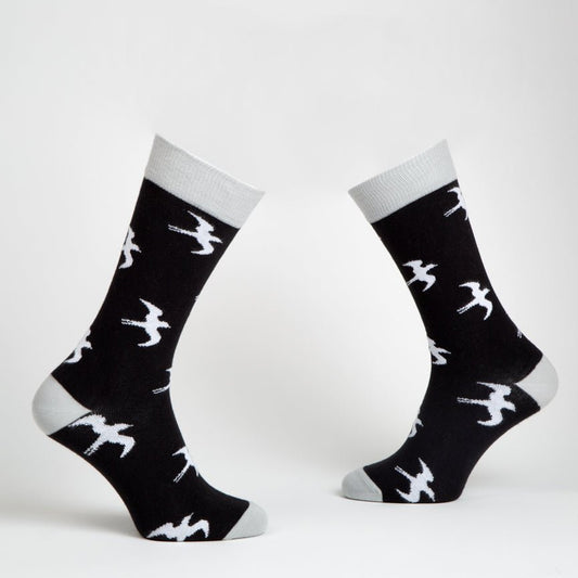 High Flying dress socks / Black & White - Heating & Plumbing London - Dress Socks