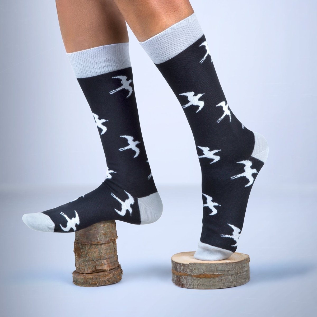 High Flying dress socks / Black & White - Heating & Plumbing London - Dress Socks