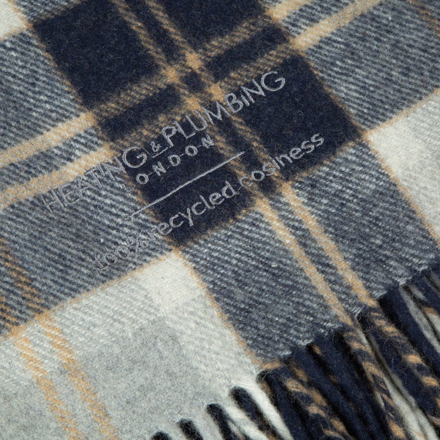 Highland Dreams - Recycled Wool Blanket - Bannockbane Silver Tartan - Heating & Plumbing London - Throw