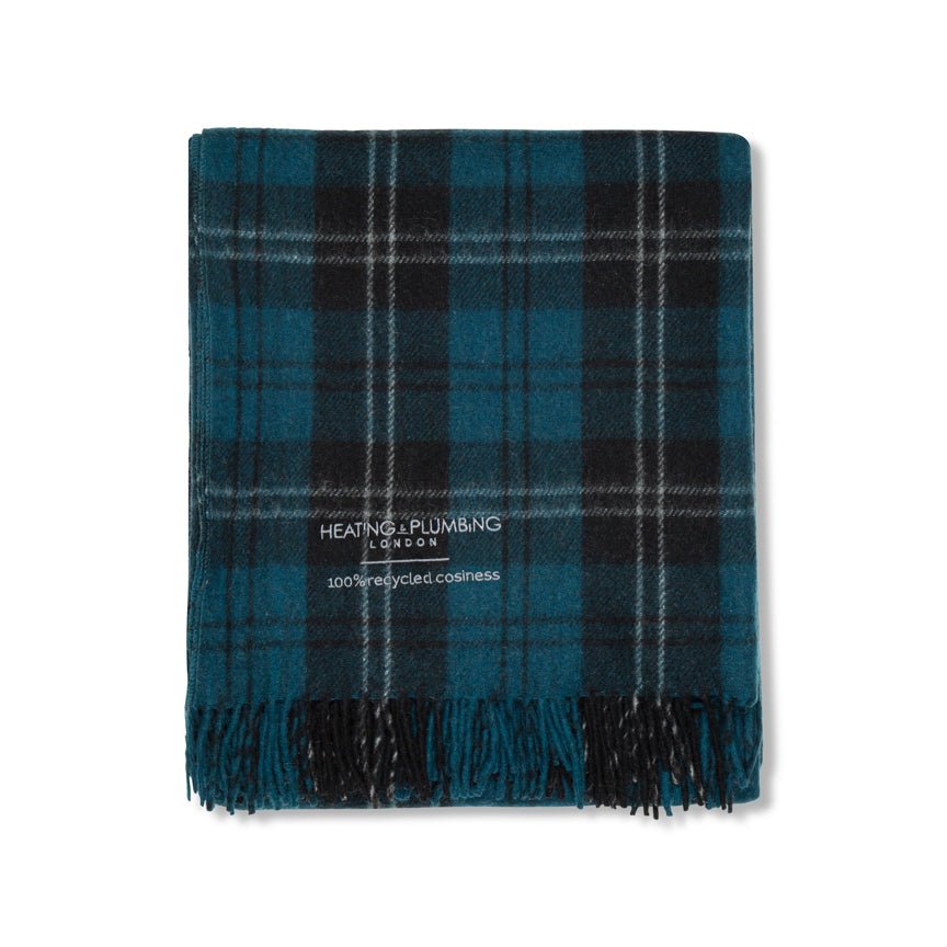 Highland Dreams - Recycled Wool Blanket - Ramsay Blue Tartan - Heating & Plumbing London - Throw