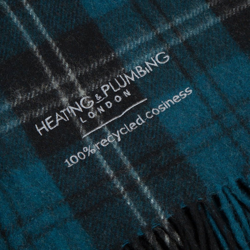 Highland Dreams - Recycled Wool Blanket - Ramsay Blue Tartan - Heating & Plumbing London - Throw