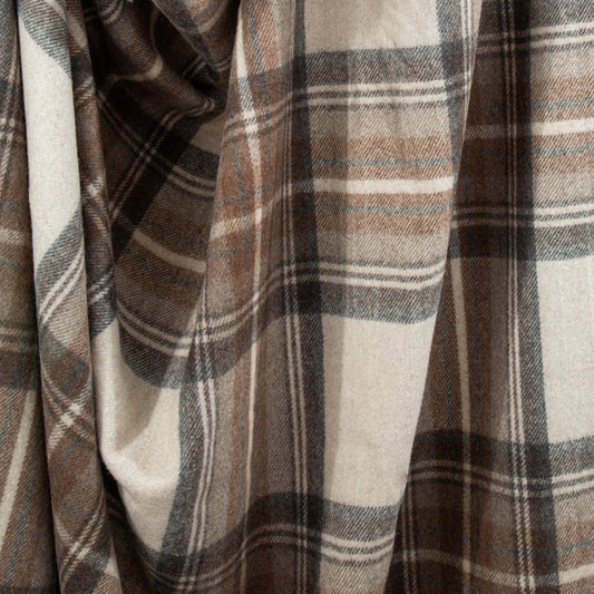 Highland Dreams - Recycled Wool Blanket - Stewart Natural Dress Tartan - Heating & Plumbing London - Throw