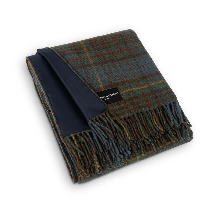 Pure new wool picnic blanket -  Classic Hunting Lodge