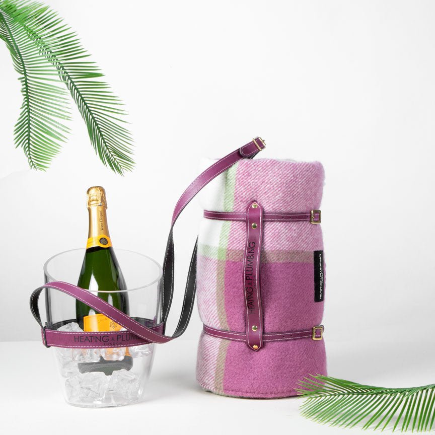 "Keep Your Cool" Champagne Bucket - Purple Leather strap - Heating & Plumbing London - 