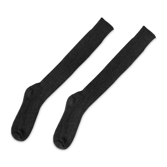 Knee - high alpaca walking socks - Black - Heating & Plumbing London - Alpaca walking socks