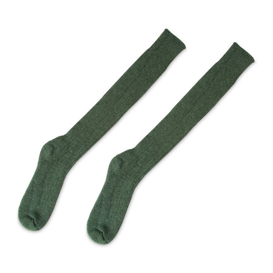 Knee - high alpaca walking socks - Khaki Green - Heating & Plumbing London - Alpaca walking socks