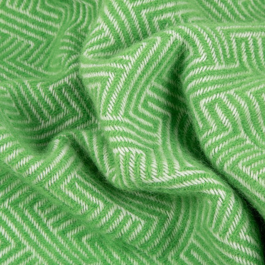 Lollypop - Pure New Wool Blanket - Green - Heating & Plumbing London - Throw