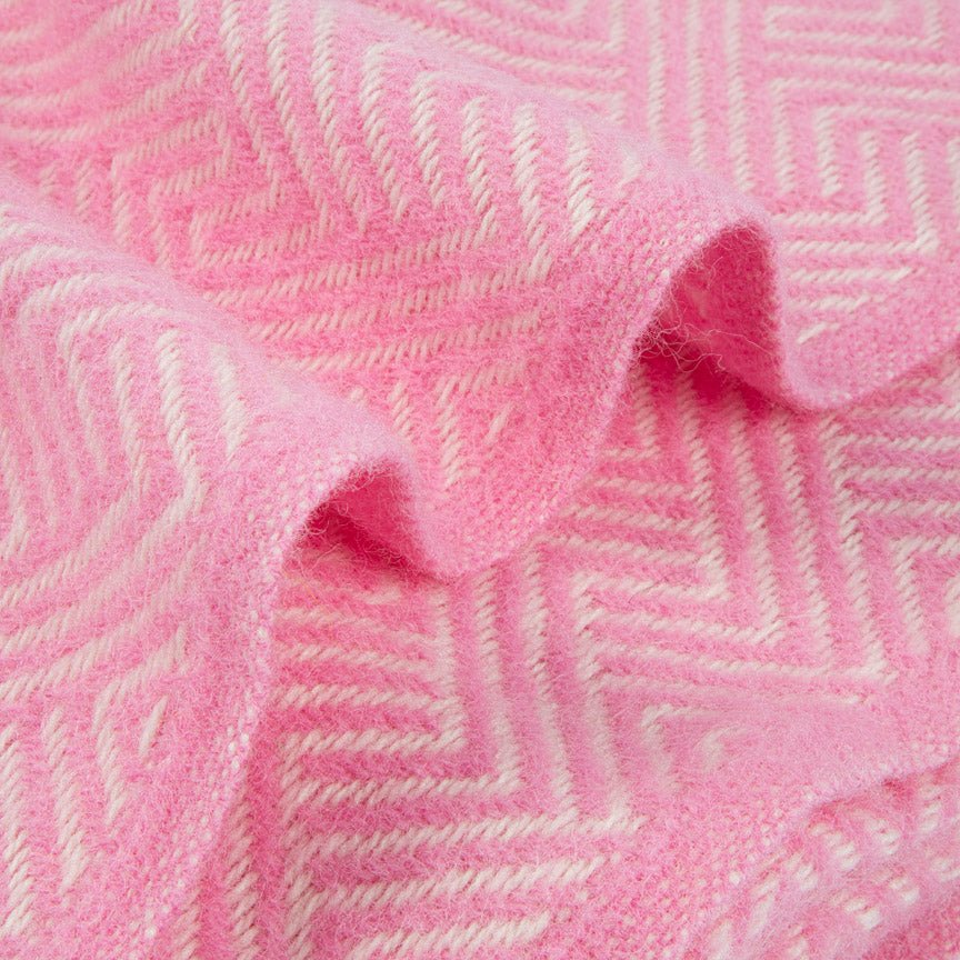 Lollypop - Pure New Wool Blanket - Pink - Heating & Plumbing London - Throw