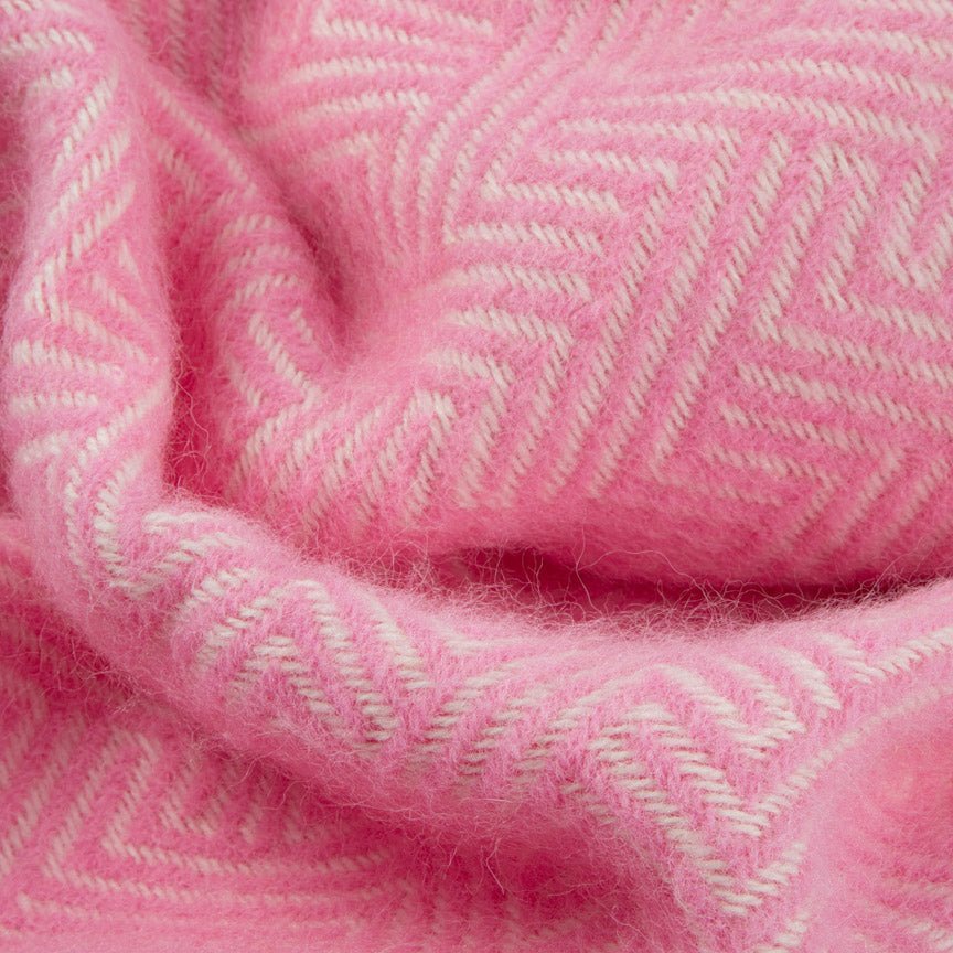 Lollypop - Pure New Wool Blanket - Pink - Heating & Plumbing London - Throw