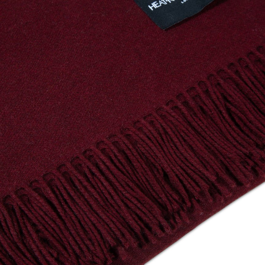 Love Stories - 100% Cashmere Blanket - Wine - Heating & Plumbing London - Throw