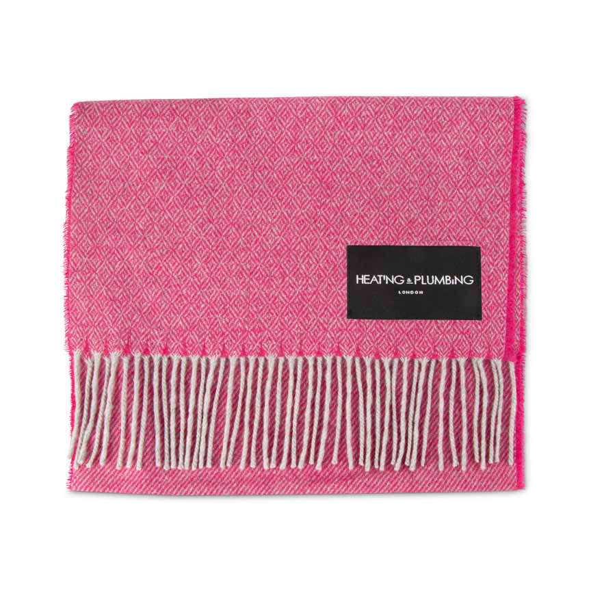 Love Stories - 100% Cashmere Scarf - Cerise - Heating & Plumbing London - 