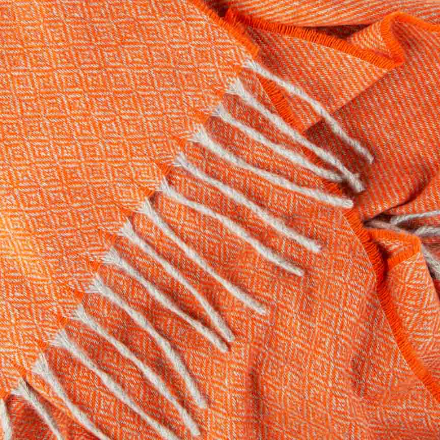 Love Stories - 100% Cashmere Scarf - Tangerine - Heating & Plumbing London - 