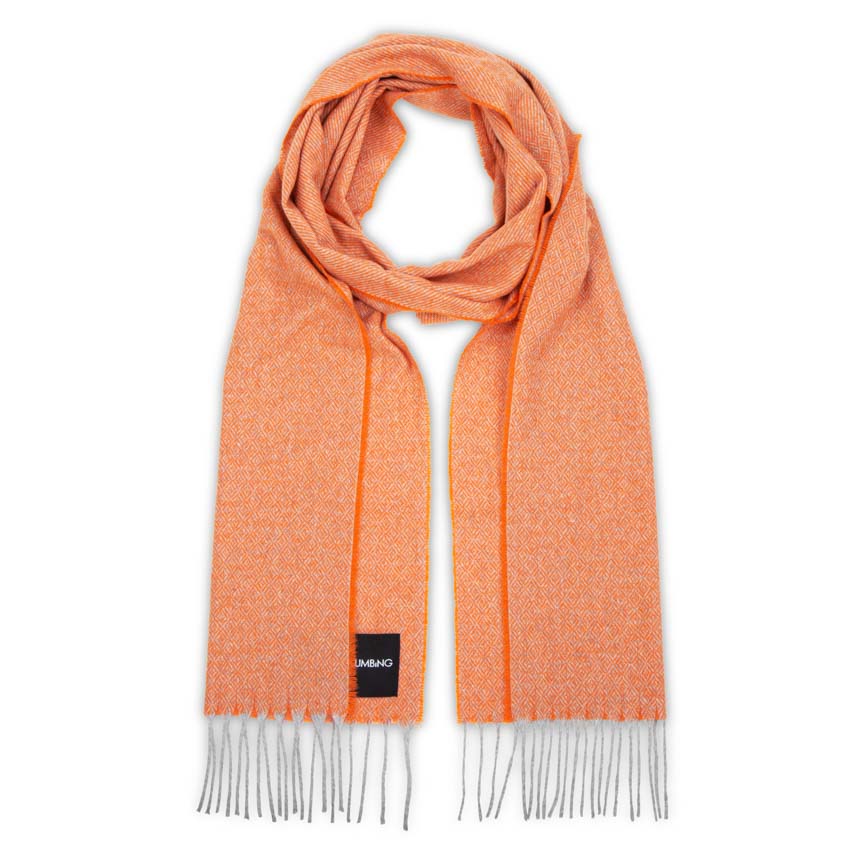 Love Stories - 100% Cashmere Scarf - Tangerine - Heating & Plumbing London - 