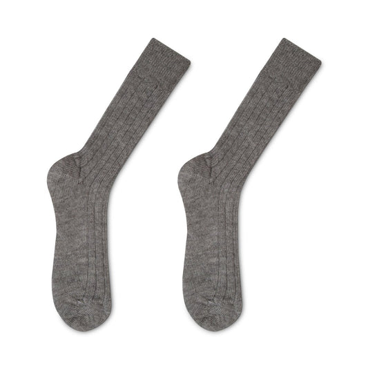 Luxury Lounge socks in alpaca - Grey - Heating & Plumbing London - Alpaca Bed Socks