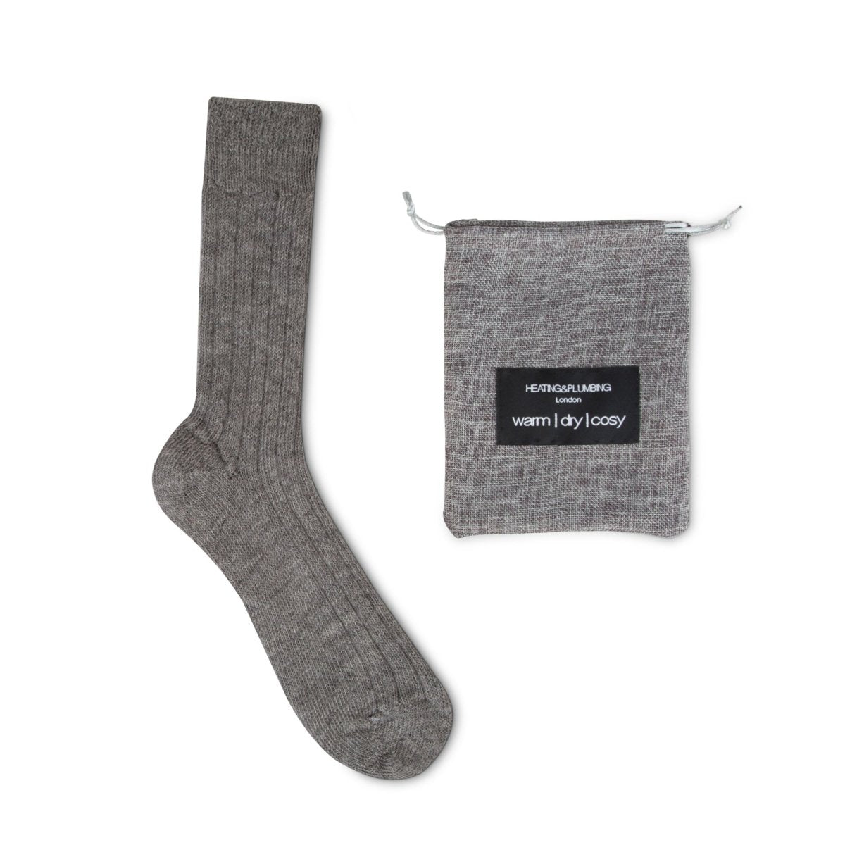 Luxury Lounge socks in alpaca - Grey - Heating & Plumbing London - Alpaca Bed Socks