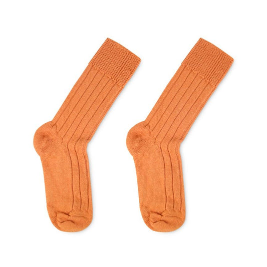 Luxury lounge socks in alpaca - Orange - Heating & Plumbing London - Alpaca Bed Socks