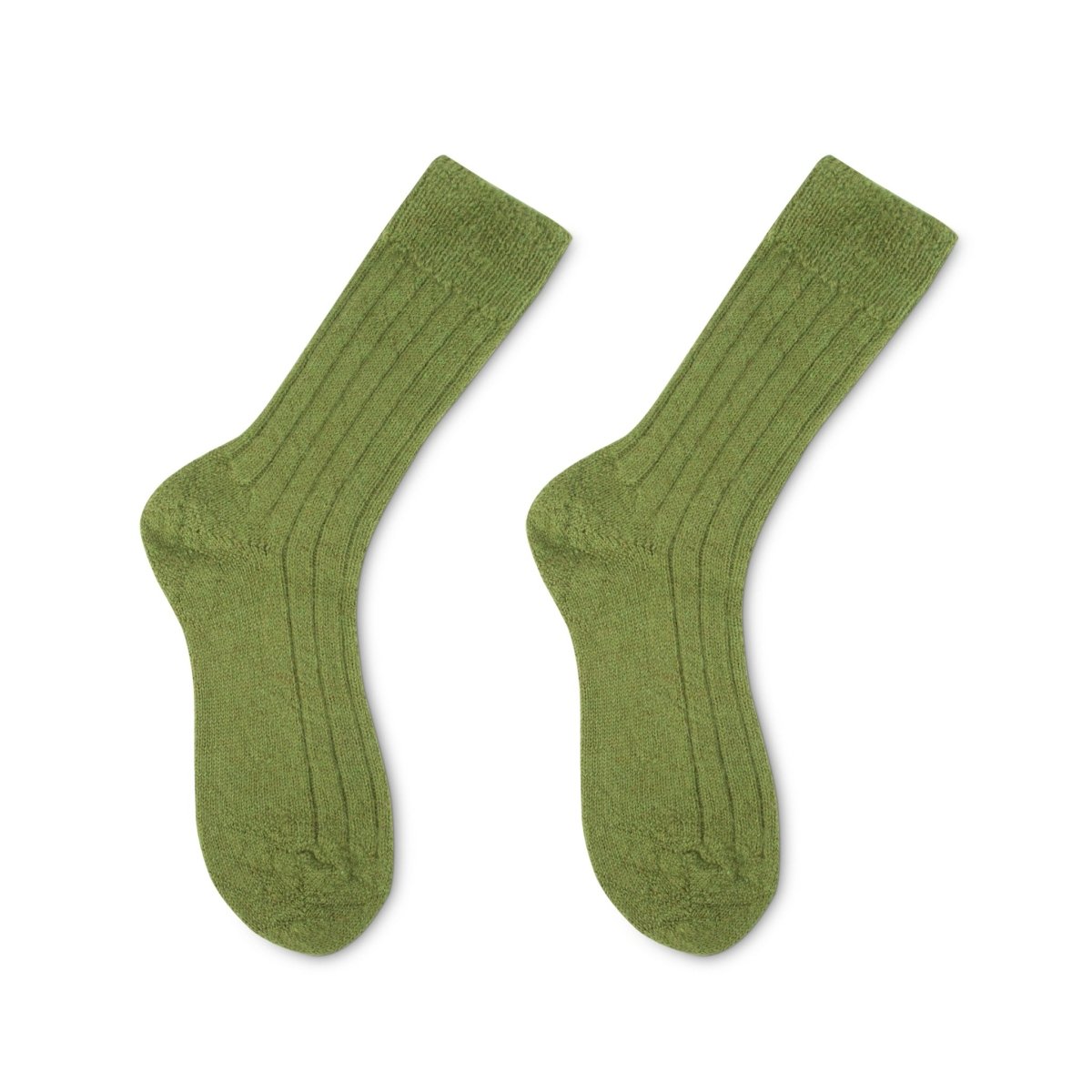 Luxury lounge socks in British alpaca - Green - Heating & Plumbing London - Alpaca Bed Socks