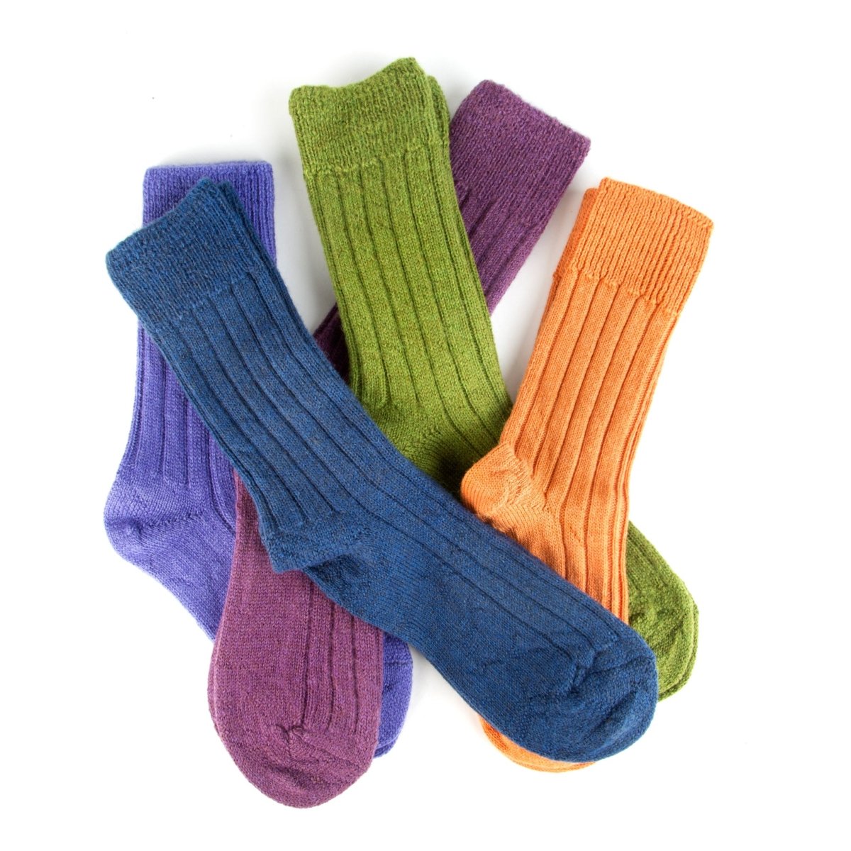 Luxury lounge socks in British alpaca - Green - Heating & Plumbing London - Alpaca Bed Socks