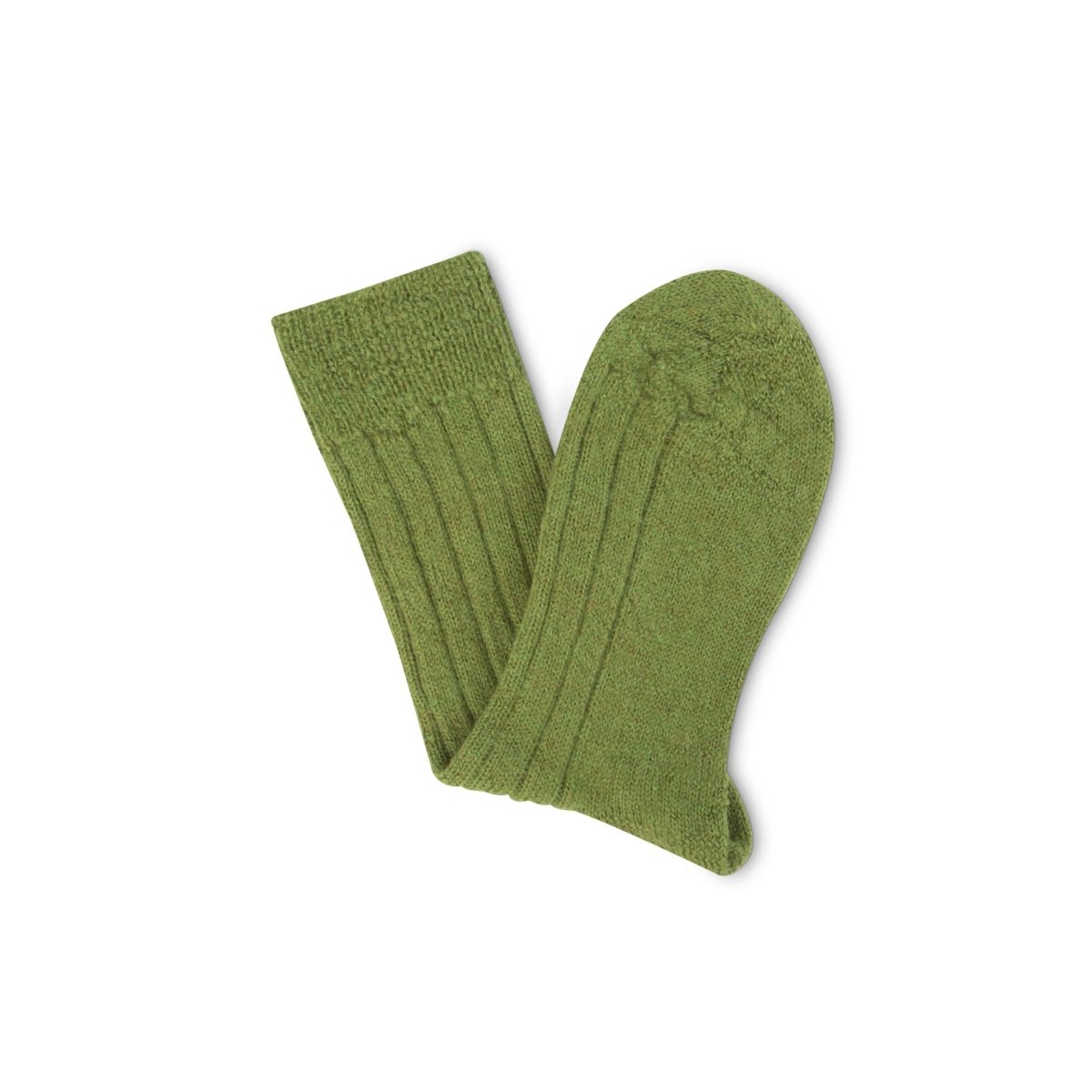 Luxury lounge socks in British alpaca - Green - Heating & Plumbing London - Alpaca Bed Socks