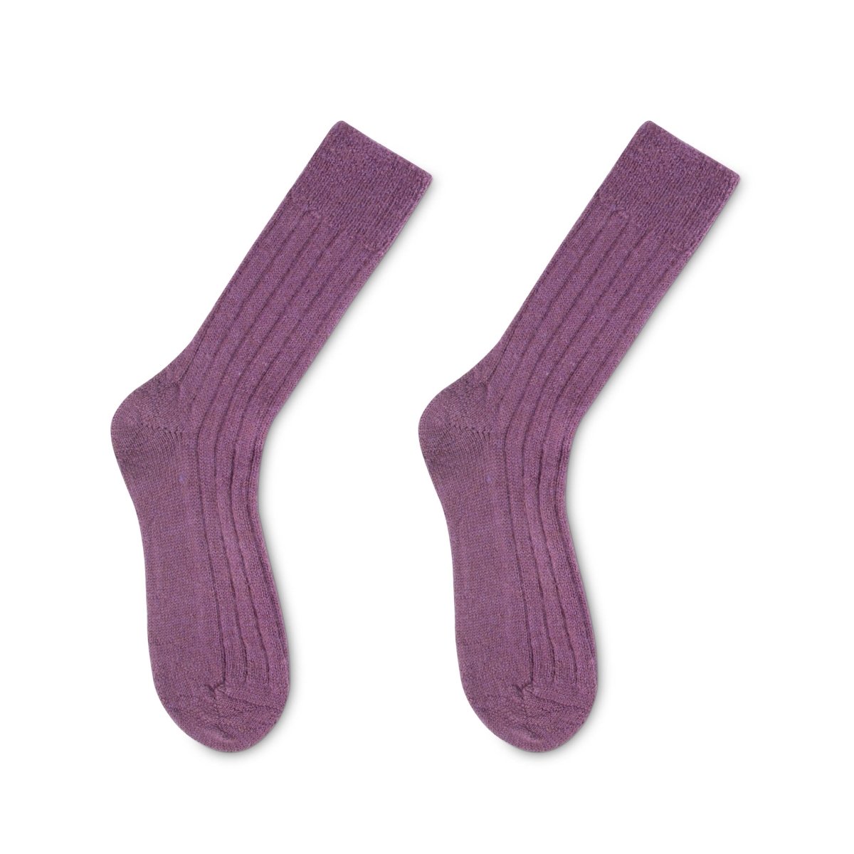 Luxury lounge socks in British alpaca - Plum - Heating & Plumbing London - Alpaca Bed Socks