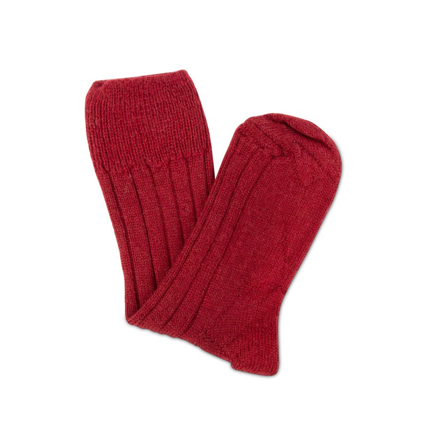 Luxury lounge socks in British alpaca - Wine - Heating & Plumbing London - Alpaca Bed Socks