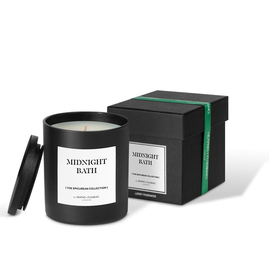 Midnight Bath - The Epicurean Collection - Heating & Plumbing London - Luxury Candle 1200