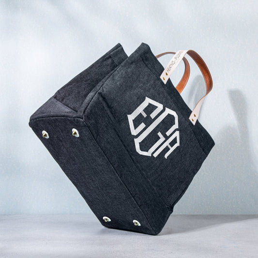 Personalised Initial Denim Tote Bag - Heating & Plumbing London - 