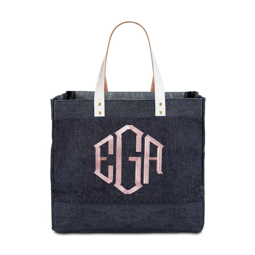 Personalised Initial Denim Tote Bag - Heating & Plumbing London - 