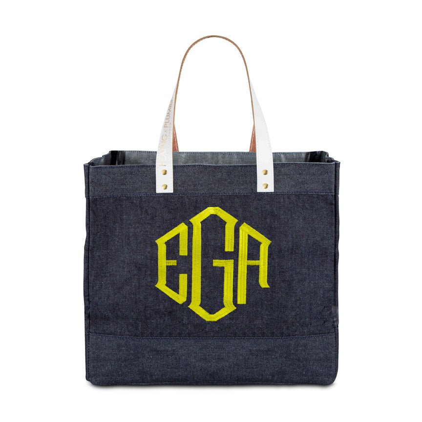 Personalised Initial Denim Tote Bag - Heating & Plumbing London - 