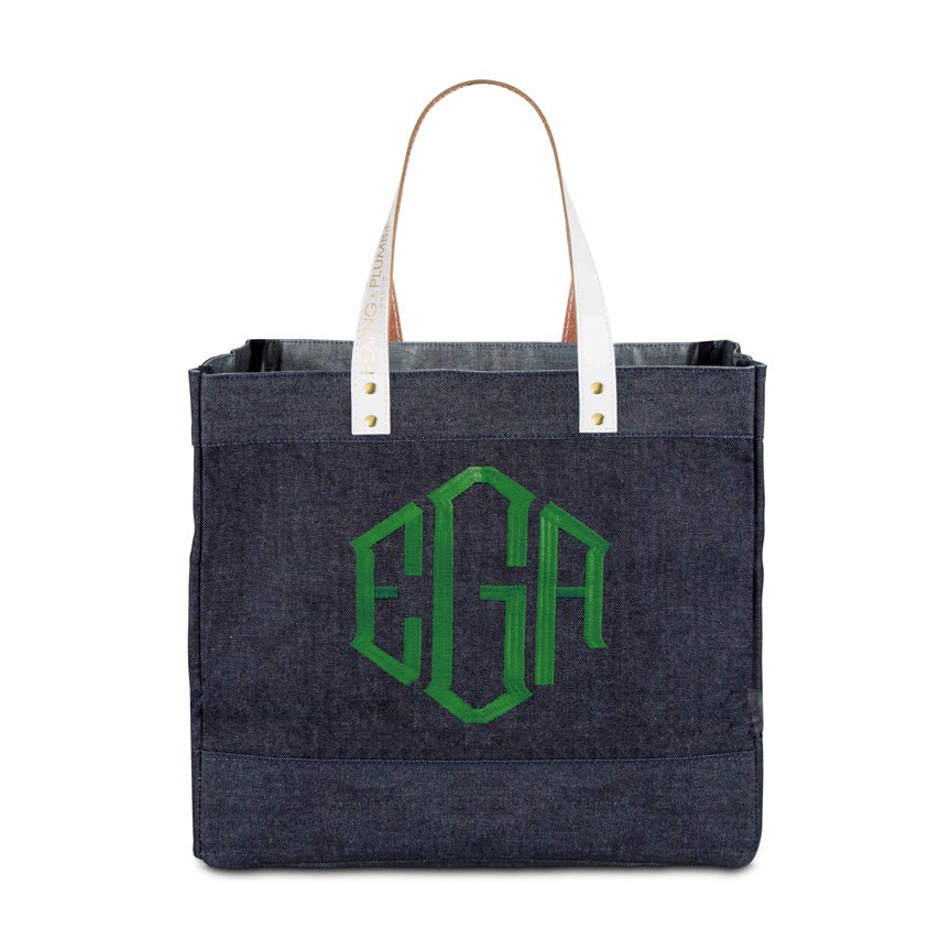 Personalised Initial Denim Tote Bag - Heating & Plumbing London - 