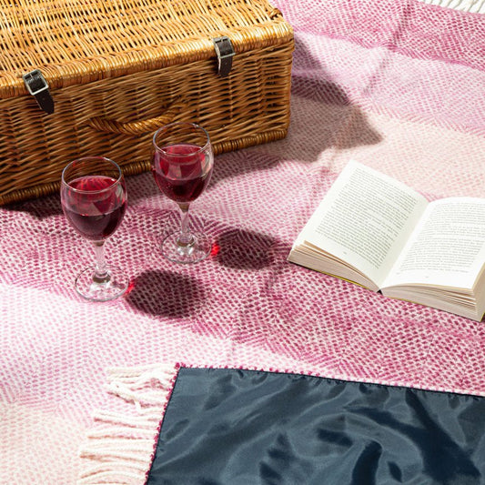 Pure new wool picnic blanket - Down by the Vineyard - Heating & Plumbing London - Picnic Blanket