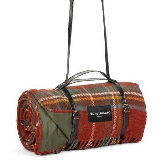 Pure new wool picnic blanket - The Classic Windsor - Heating & Plumbing London - Picnic Blanket