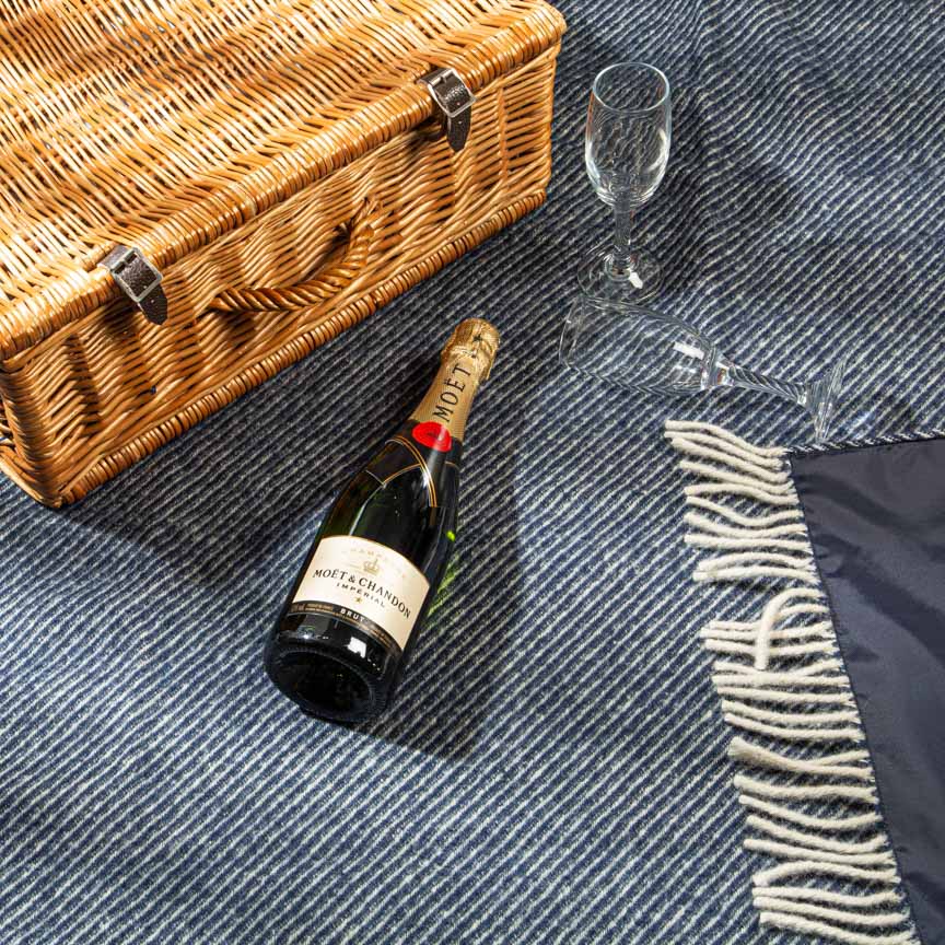 Pure new wool picnic blanket - The Yacht Club - Heating & Plumbing London - Picnic Blanket