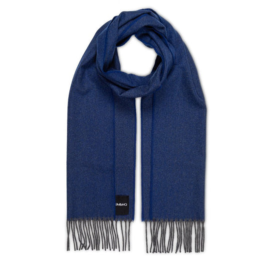 The Eternal Edition - 100% Cashmere Scarf - Blue & Grey - Heating & Plumbing London -  864