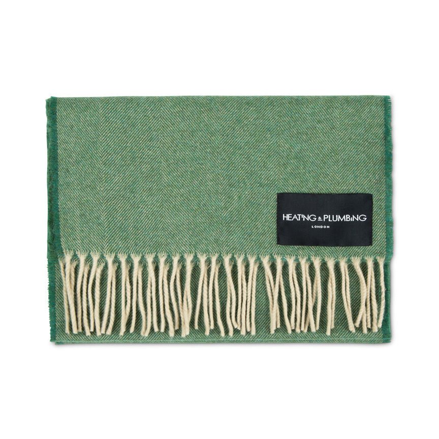 The Eternal Edition - 100% Cashmere Scarf - Fern Green - Heating & Plumbing London - 